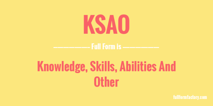 What does ksao stand for