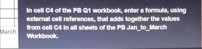 In cell c4 of the pb q1 workbook