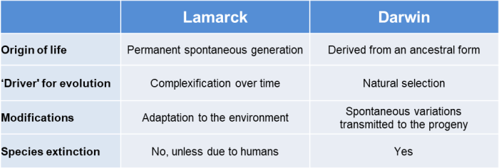 Darwin lamarck diagram flowchart wiring