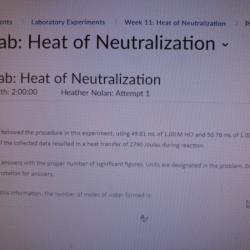 Heat of neutralization pre lab answers