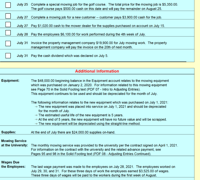 Solid footing accounting cycle project