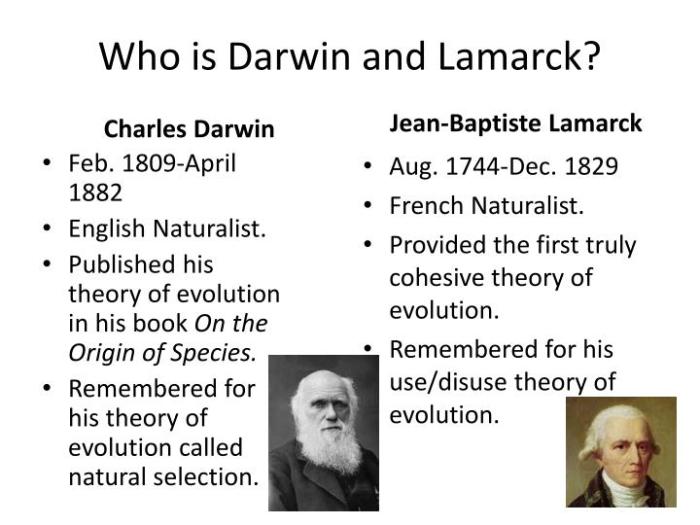 Lamarck vs darwin venn diagram