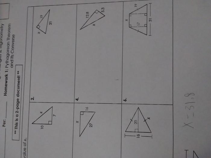 Unit 8 right triangles and trigonometry homework 2 answers key