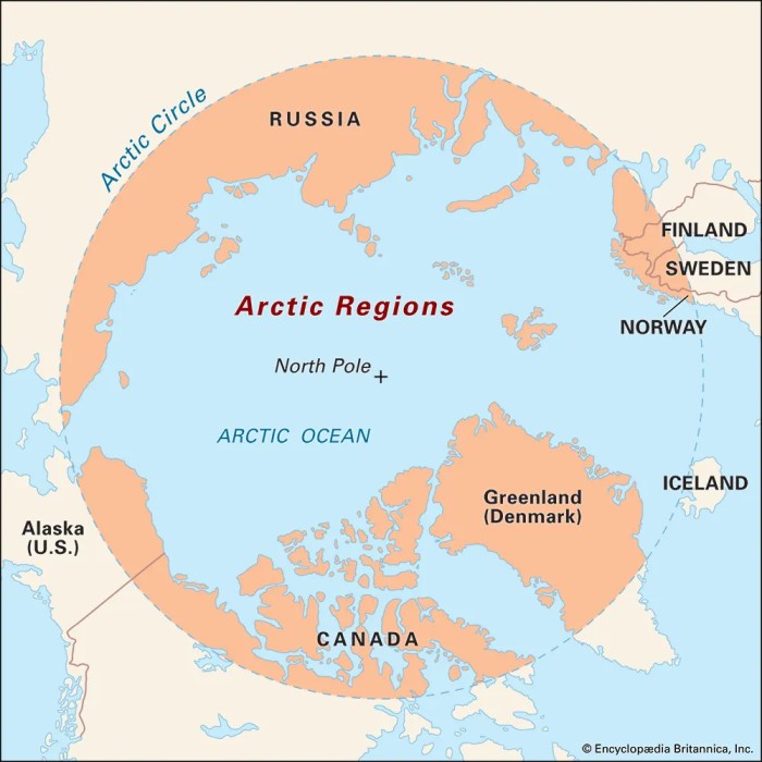 Traveling southward from the arctic regions of canada